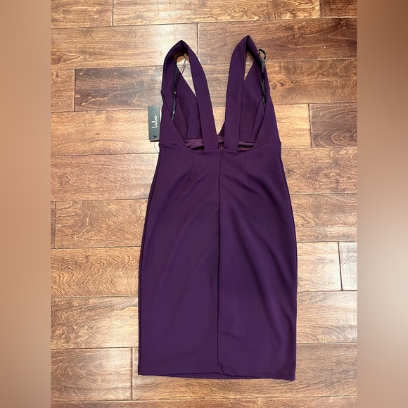 Purple low back cocktail dress - Picture 2 of 3